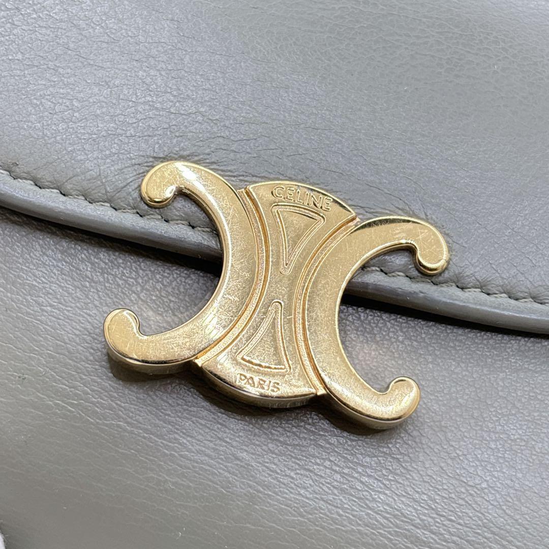 CELINE トリオンフ スモールフラップウォレット 三つ折り カーキ