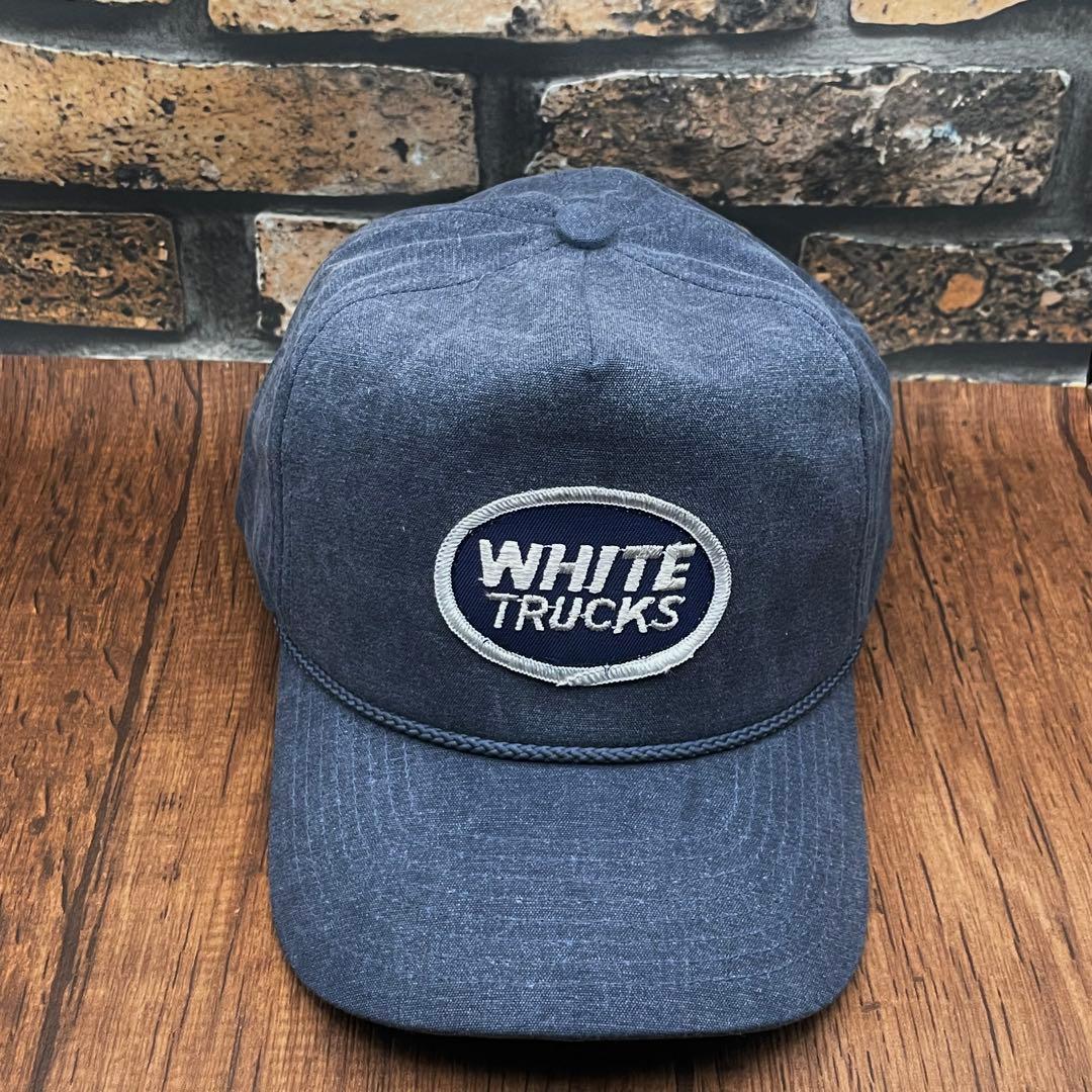 【ビンテージ】トラッカーキャップfartco 70sWHITE アメカジ
