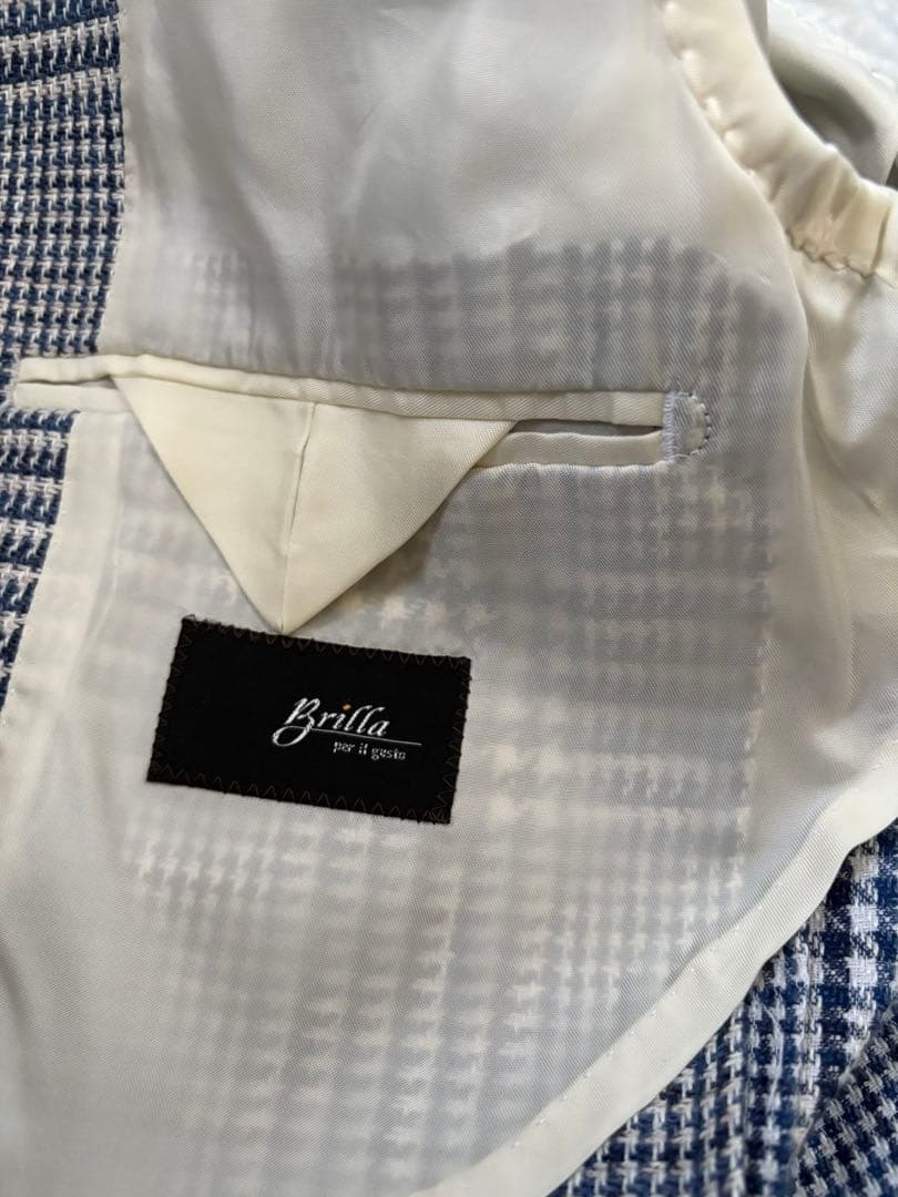 Brilla per il gusto リネンコットングレンチェックジャケット