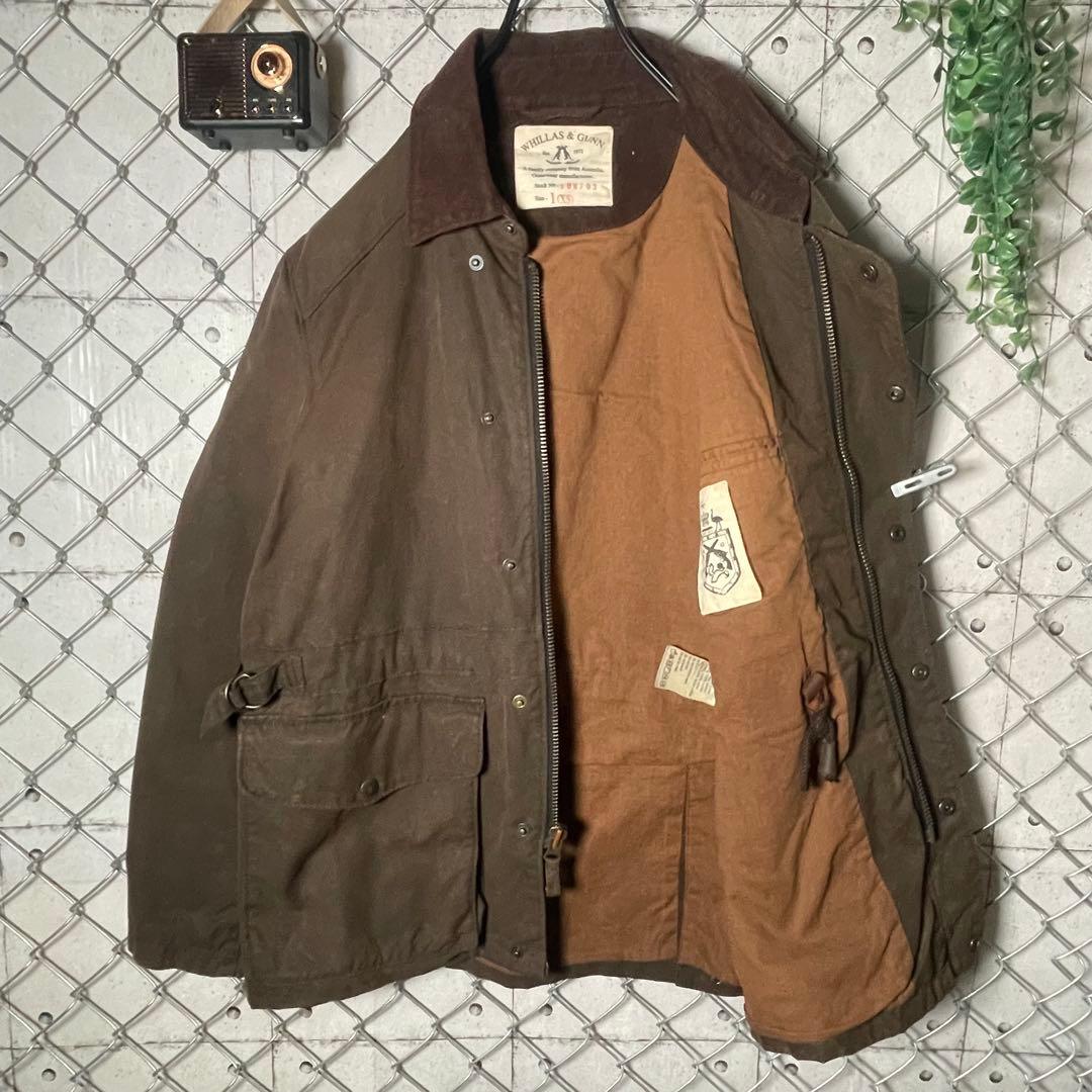 オーストラリア製 WHILLAS & GUNN オイルドジャケット 茶 M程