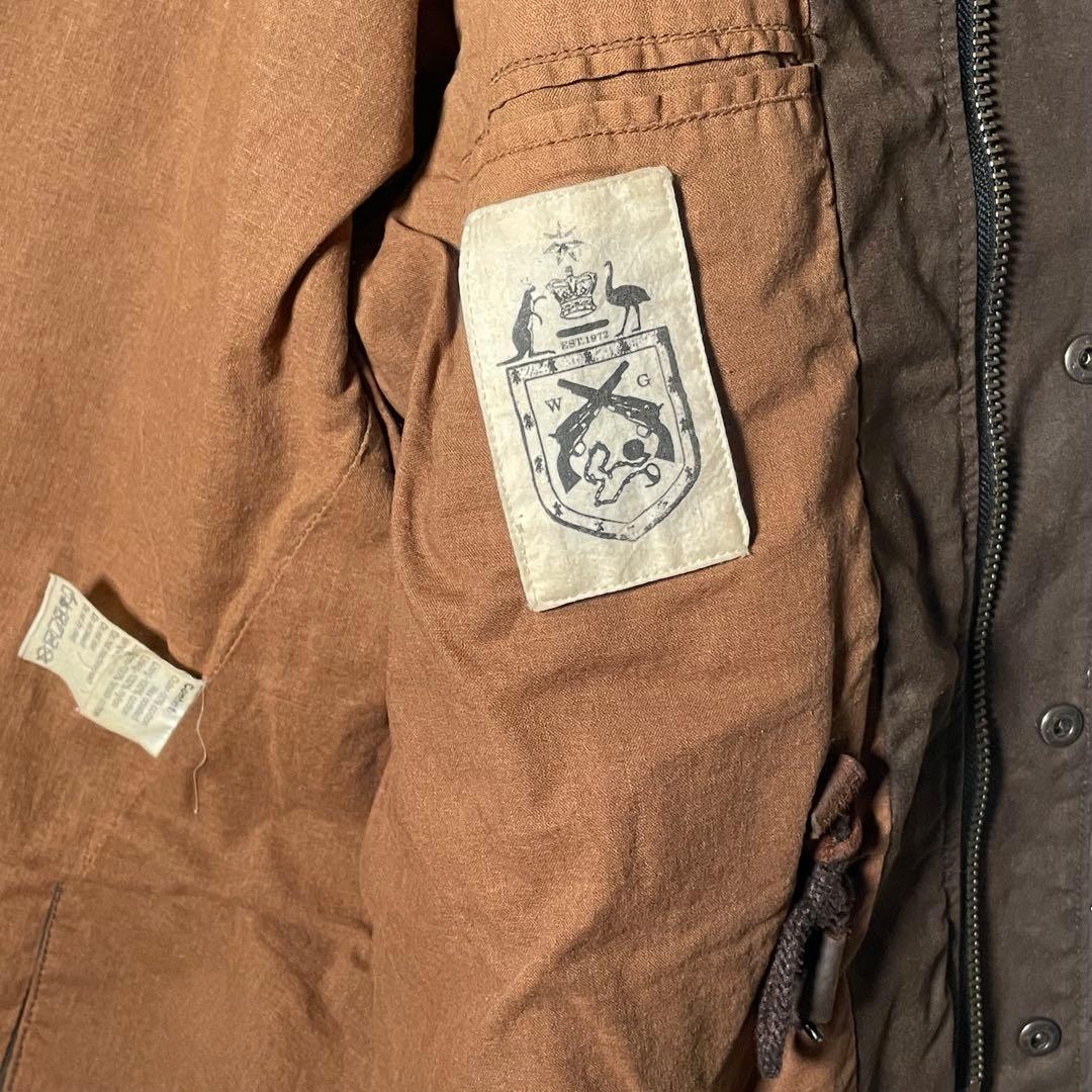 オーストラリア製 WHILLAS & GUNN オイルドジャケット 茶 M程