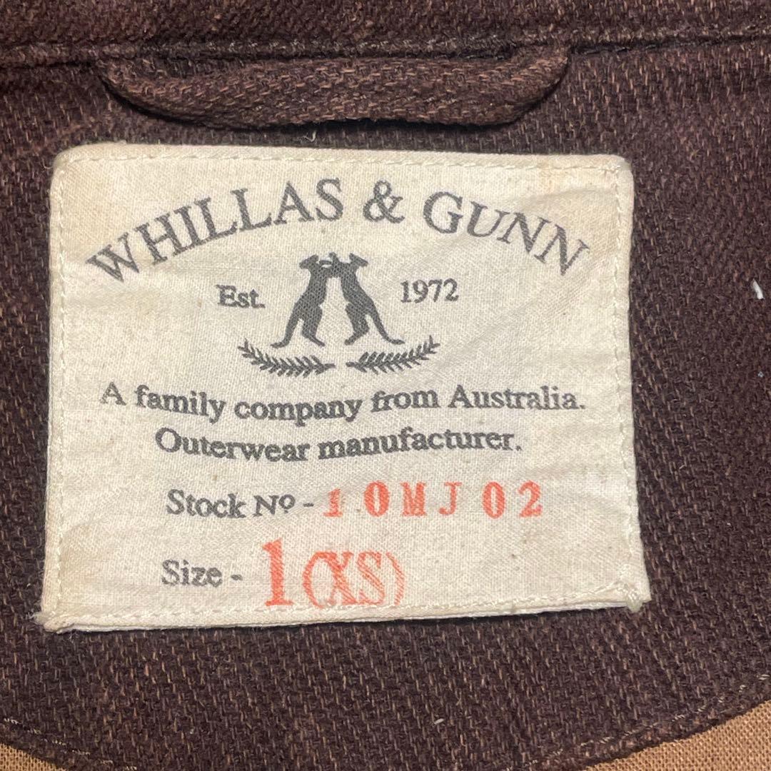 オーストラリア製 WHILLAS & GUNN オイルドジャケット 茶 M程