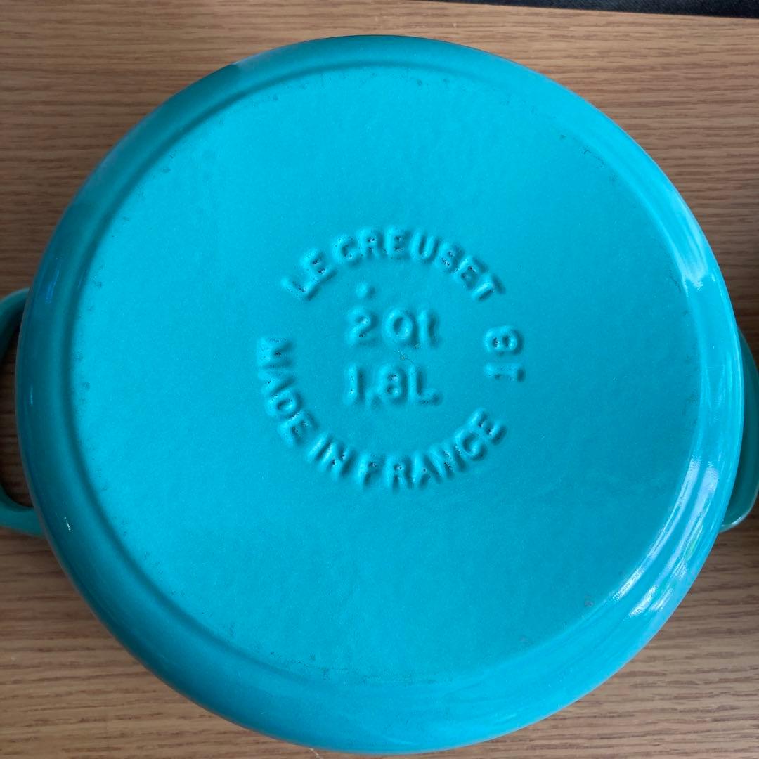 LE CREUSET 両手鍋 18cm クールミント