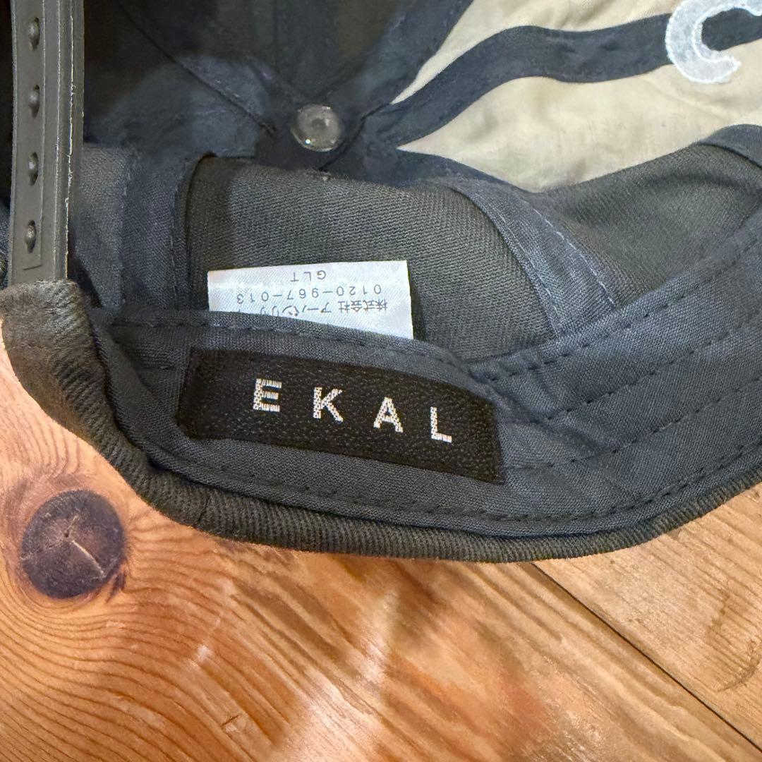 EKAL（エカル）ロゴワッペン ベースボールキャップ　ダークグレー