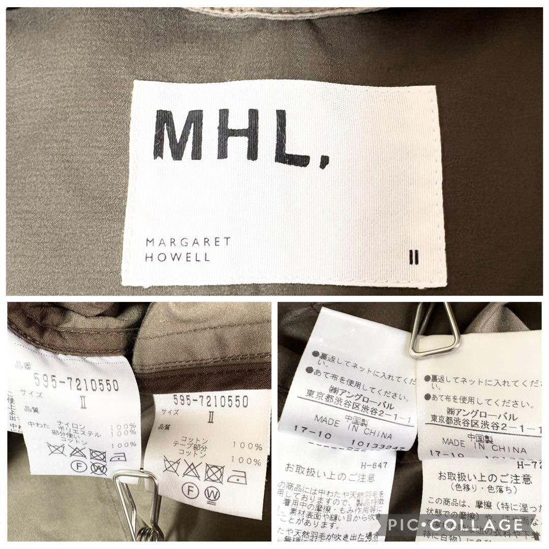 マーガレットハウエル MHL. ステンカラーコート ライナー フード付き カーキ