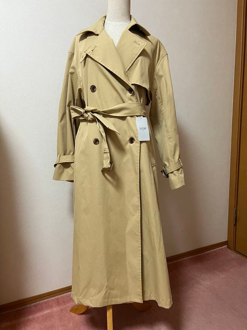 SLOBE IENA コットンライクウォッシャブルトレンチコート38