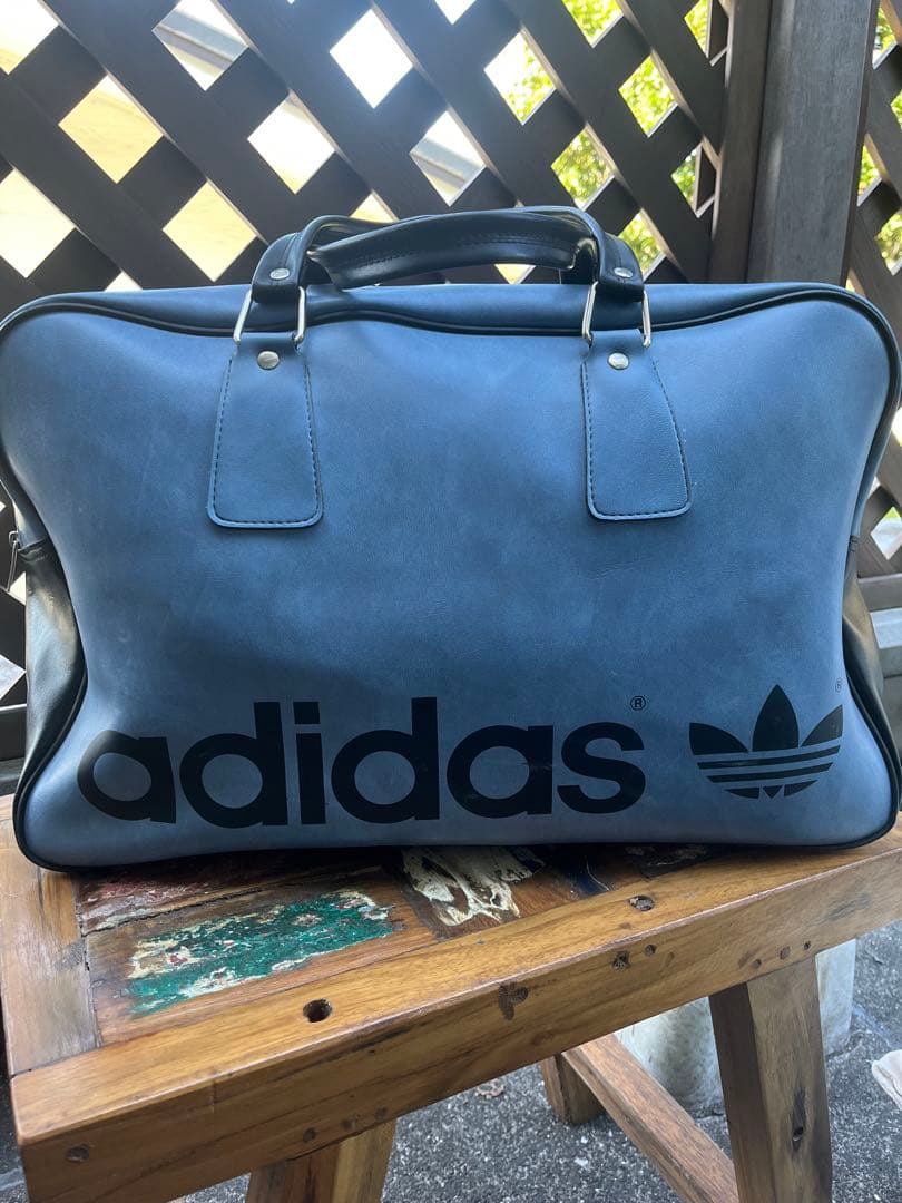 70's ヴィンテージ　ビンテージadidas ボストンバッグ ブルー