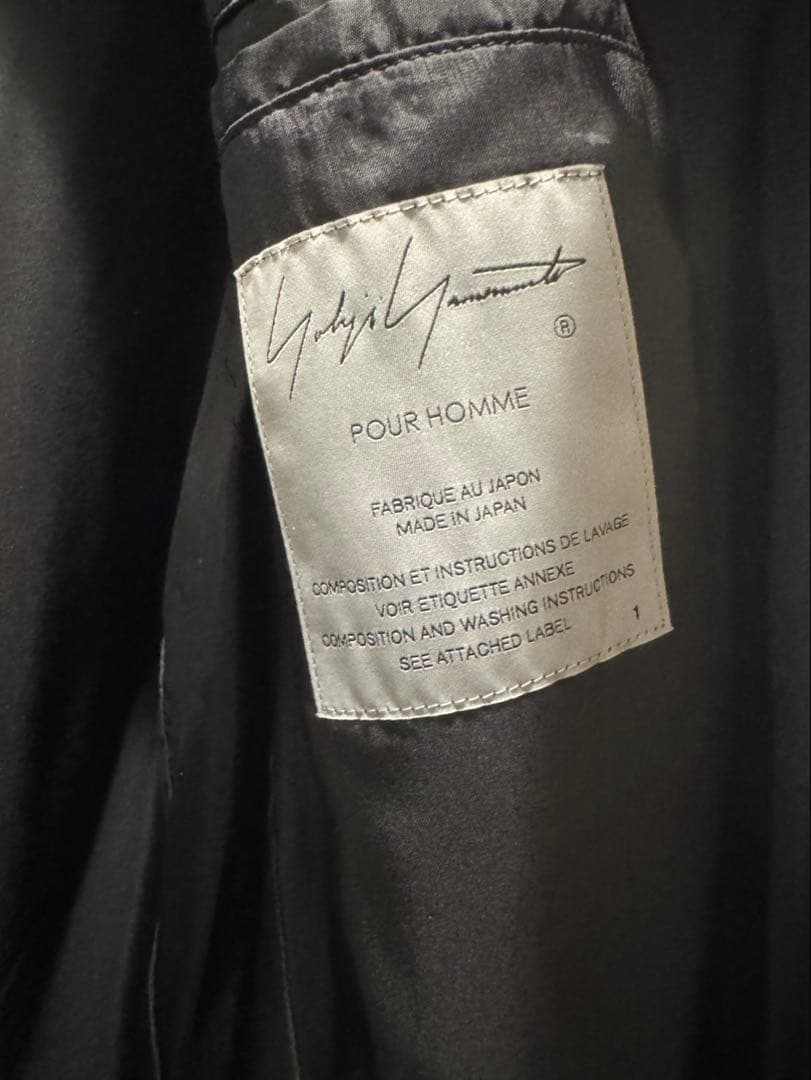 YOHJI YAMAMOTO 2021-22AW ギャバジンストールロングコート