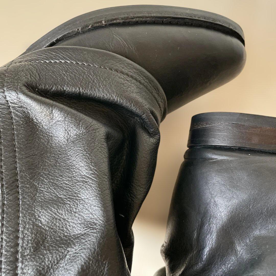 超希少　ZUCCA ズッカ ナウシカブーツ ロングブーツ 黒 レザー　ニーハイ