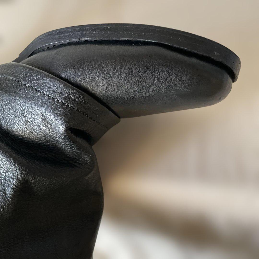 超希少　ZUCCA ズッカ ナウシカブーツ ロングブーツ 黒 レザー　ニーハイ