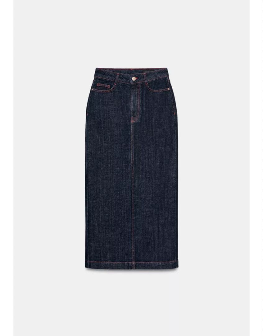 完売品⭐︎ZARA Z1975 ミディ丈デニムスカート L ブルー スリット