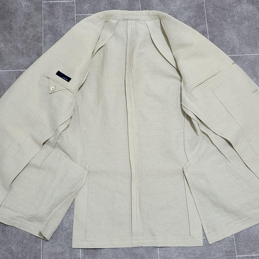 ★デントトシ様 LARDINI 春夏 麻 混 超高級 48 テーラードジャケット