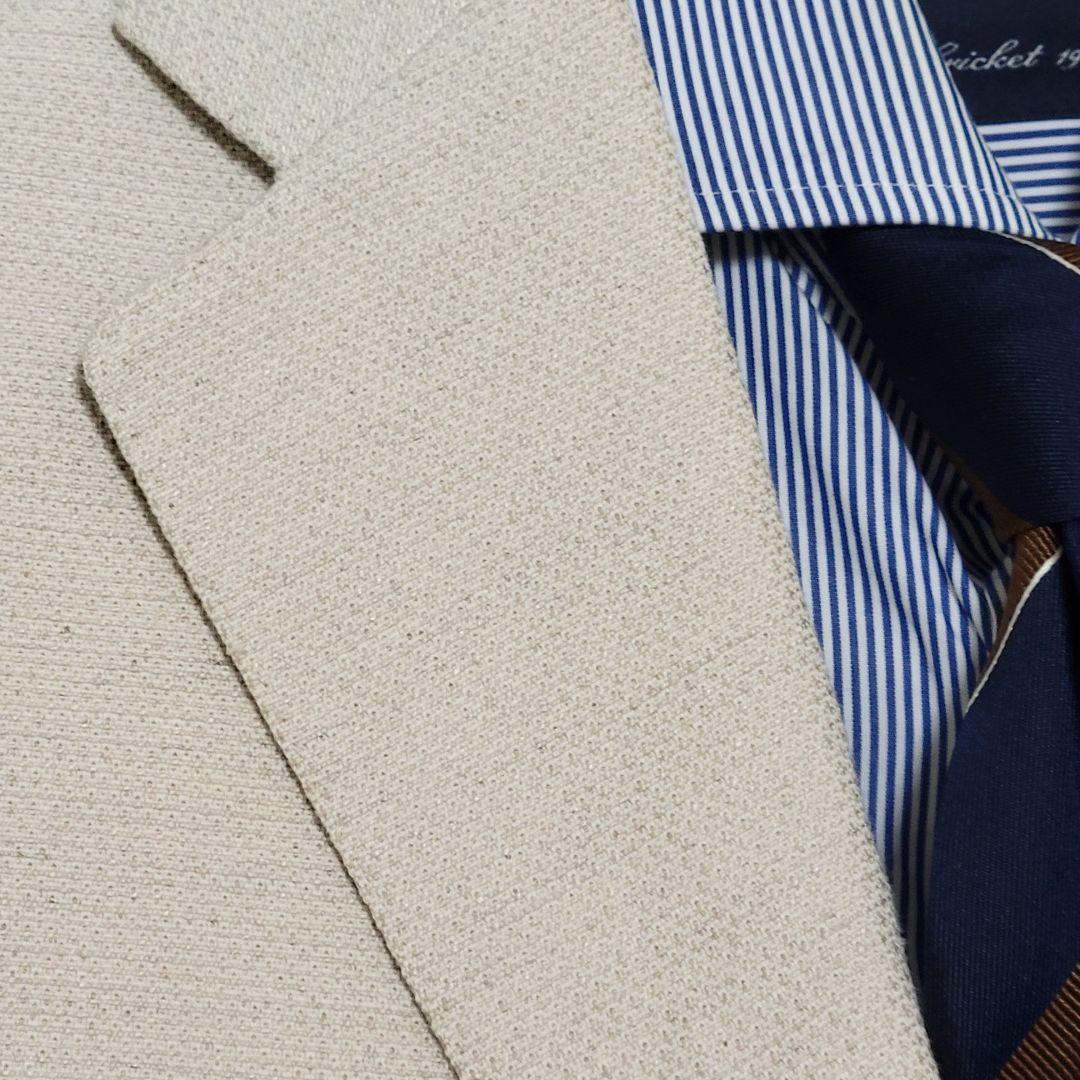 ★デントトシ様 LARDINI 春夏 麻 混 超高級 48 テーラードジャケット
