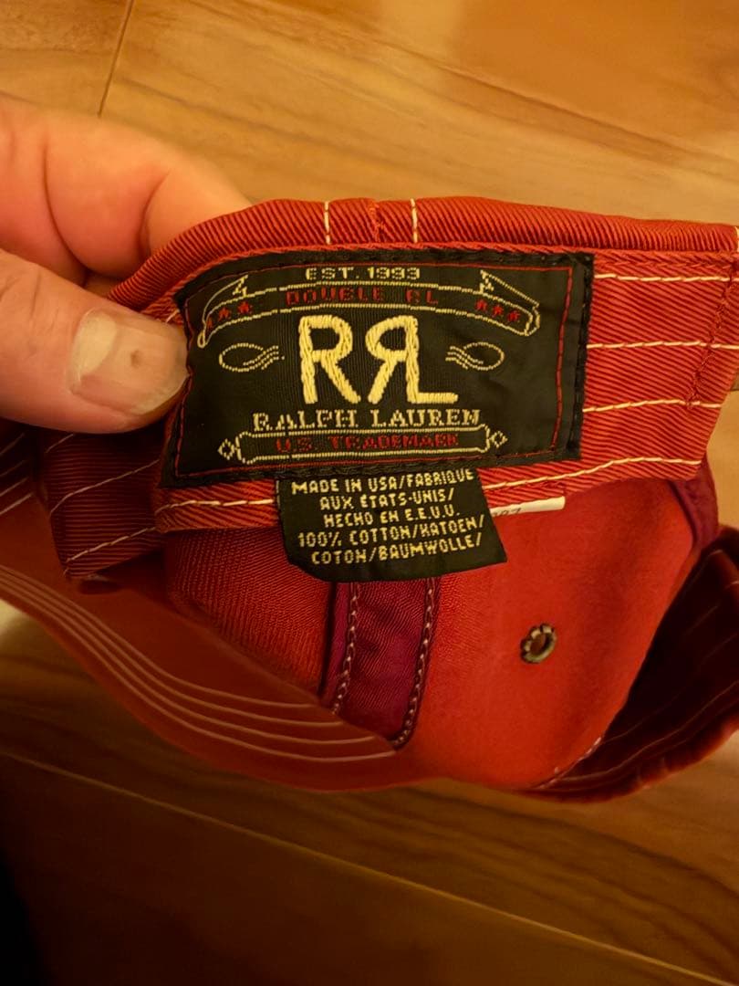 (極上)RRL 三ツ星　90Sキャップ　Ralph Lauren 赤キャップ