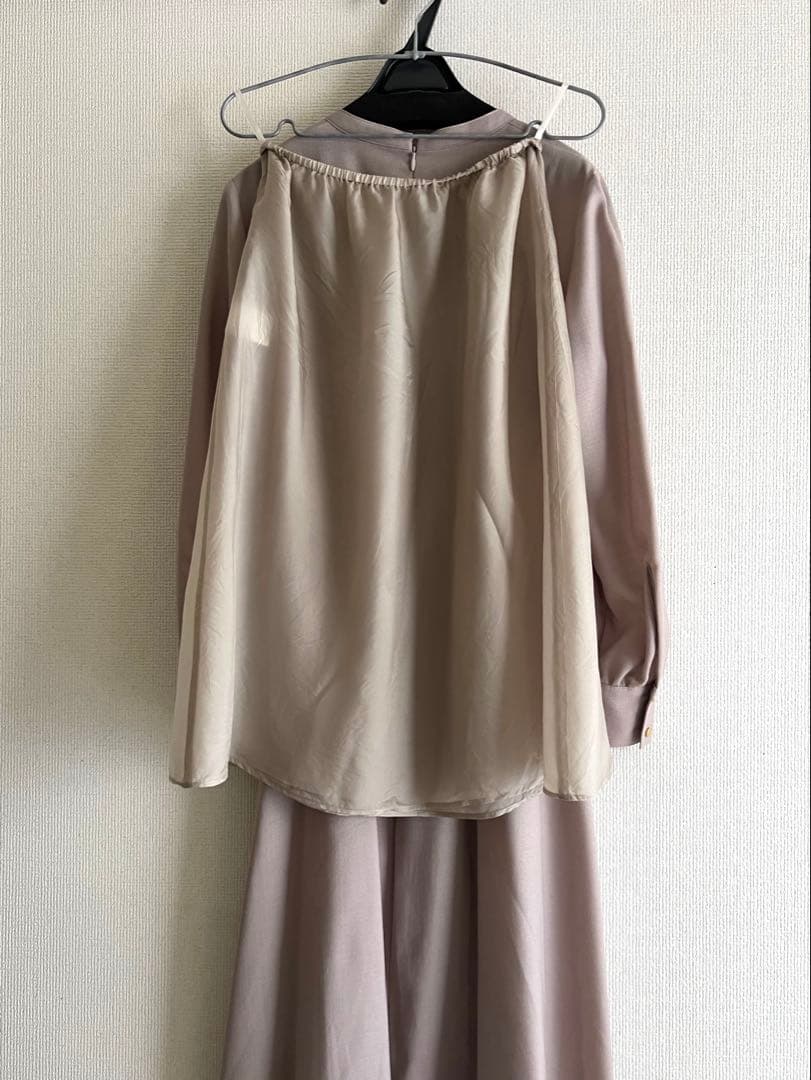 【りんご】ANAYI ウールジョーゼットカシュ ワンピース