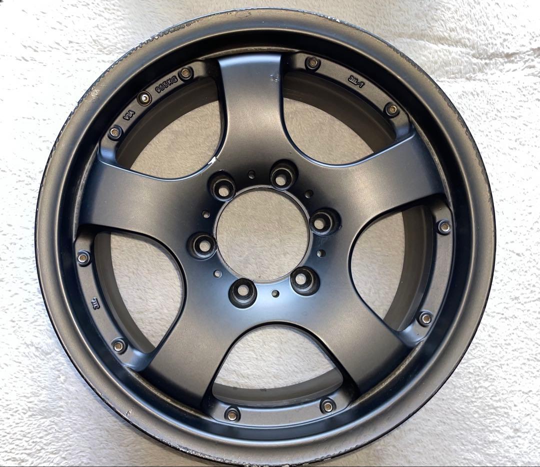 17インチホイール　マッドブラック自家塗装7.5J-6HP.C.D.139.7