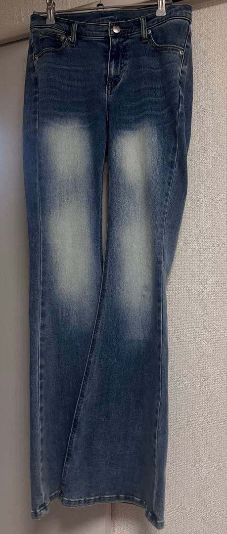パンツ andmary Heart hip flare denim M