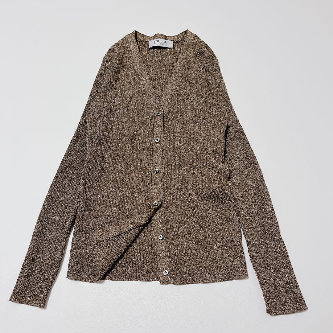 超美品✨ルルウィルビー　アンサンブル　カーディガン　ゴールド
