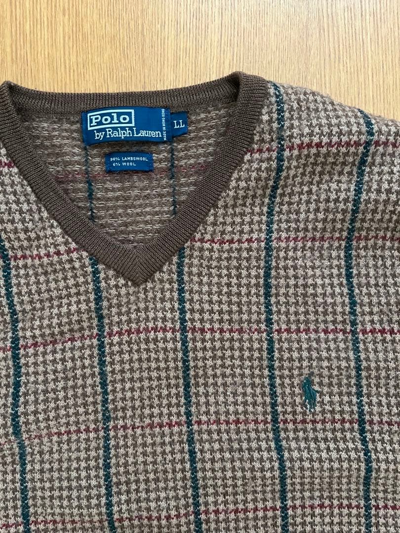 Polo by Ralph Lauren チェック柄ベスト LL 90s