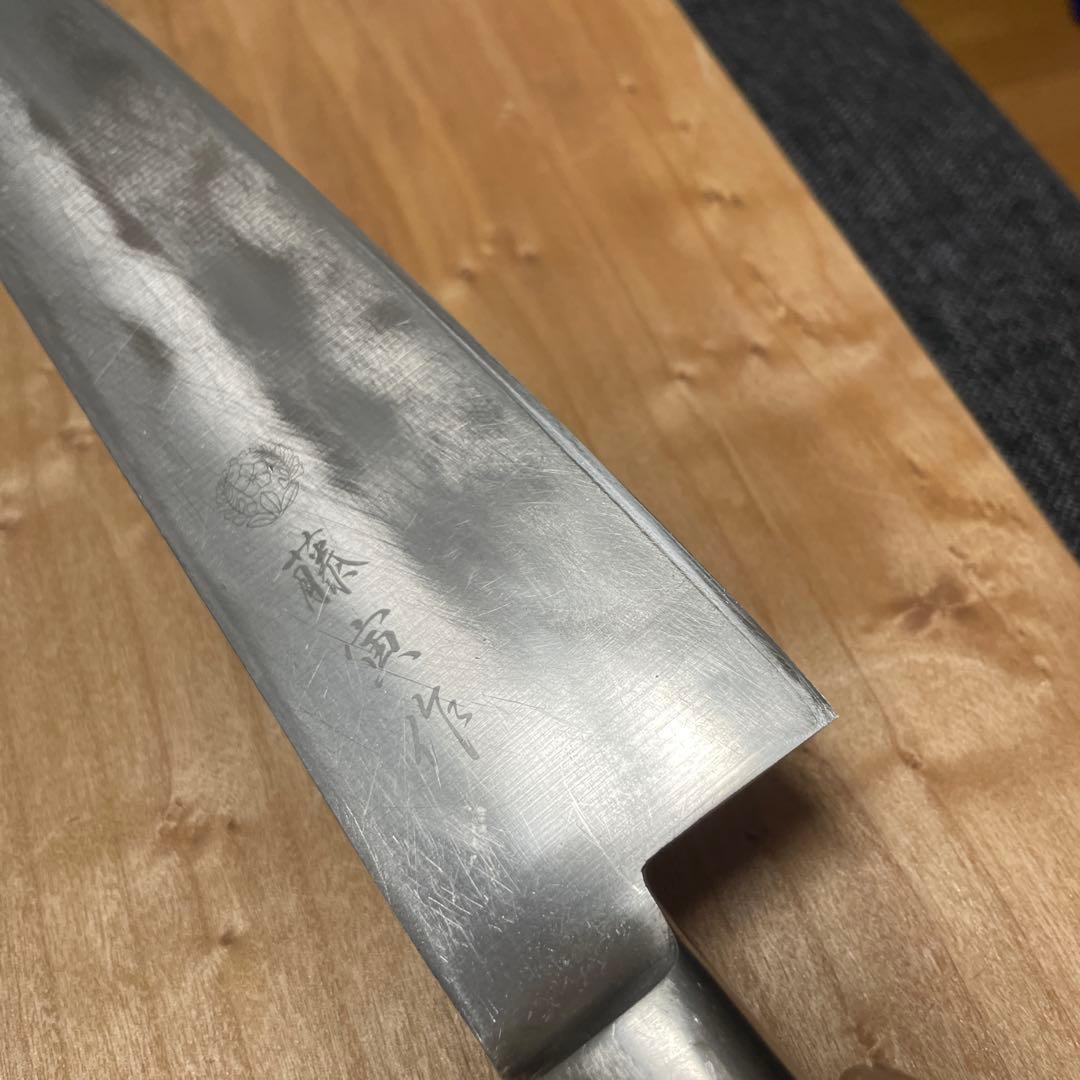 ラ*ム様 藤寅作コバルト合金鋼割込牛刀　尺
