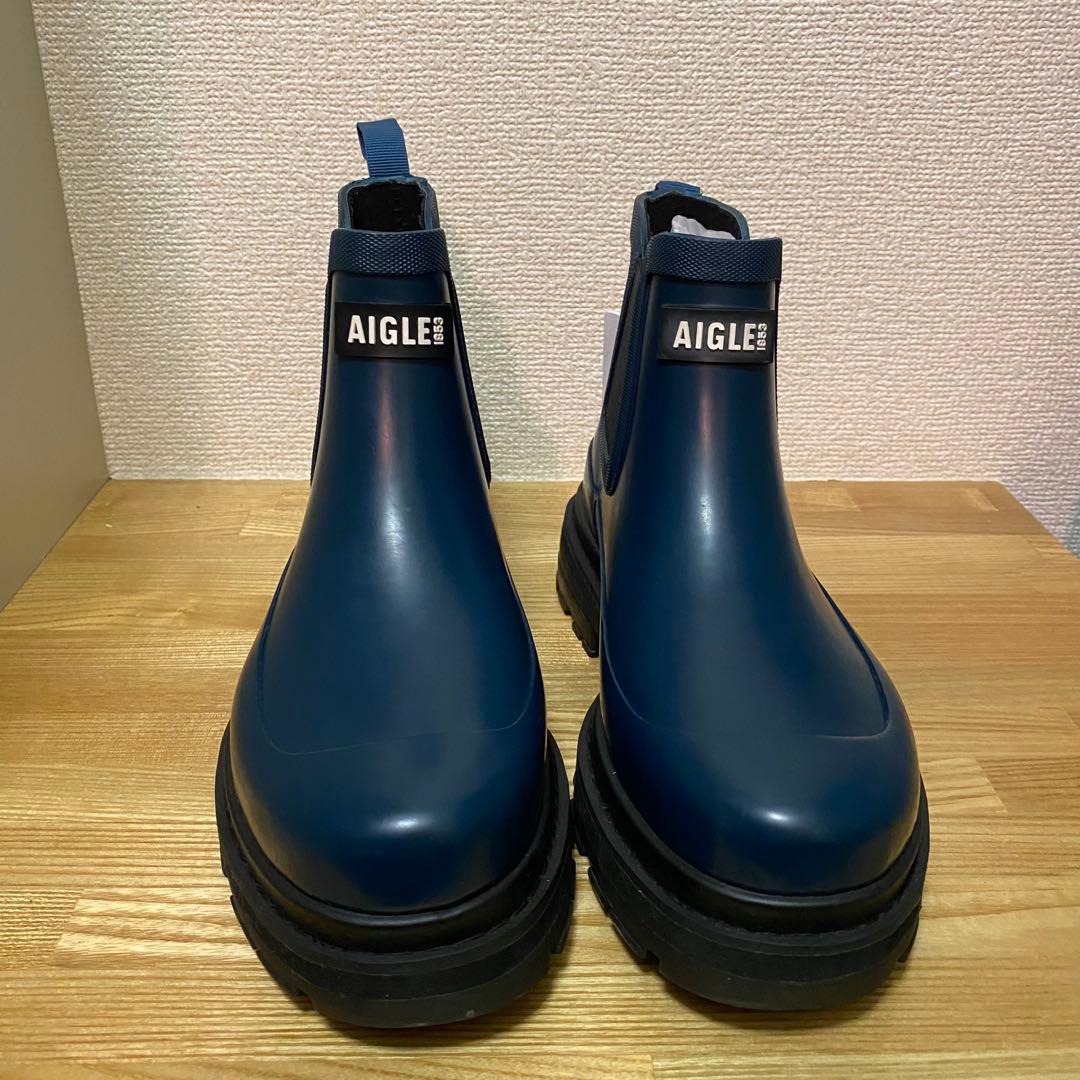AIGLE ネイビー チェルシーブーツ
