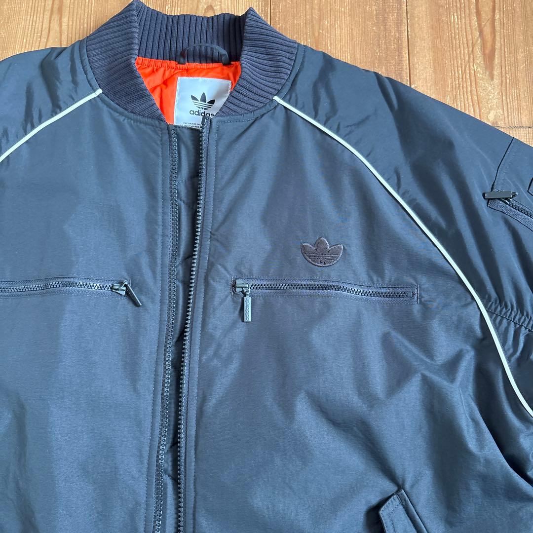 た*ろ様 adidas オリジナルス ダークグレー MA-1 ボンバージャケット