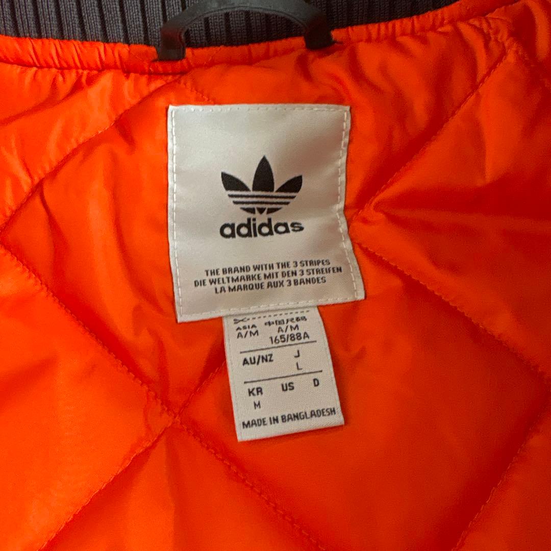 た*ろ様 adidas オリジナルス ダークグレー MA-1 ボンバージャケット