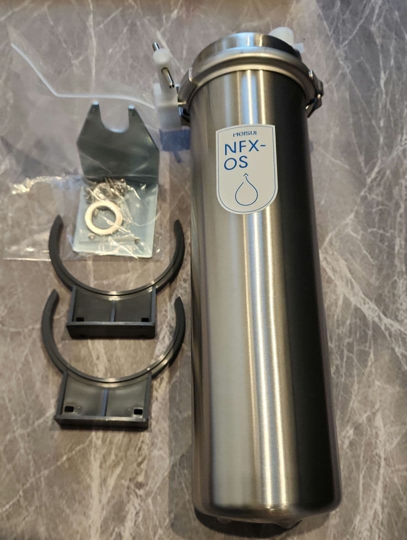 【新品】メイスイNFX-OS 浄軟水器 カートリッジ+フレキパイプ２本と工具付き