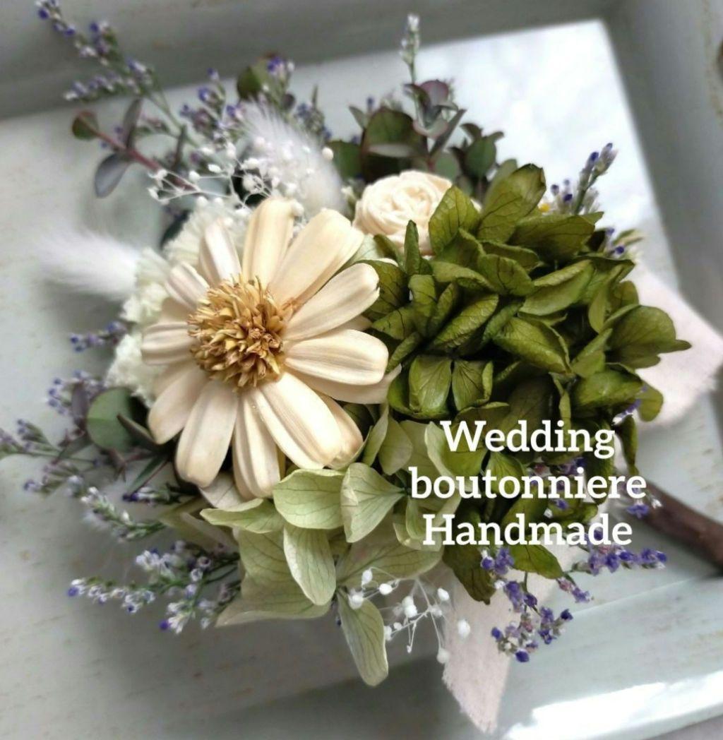 ♡ももページ♡紫陽花ウェディングブーケgreen&white♡