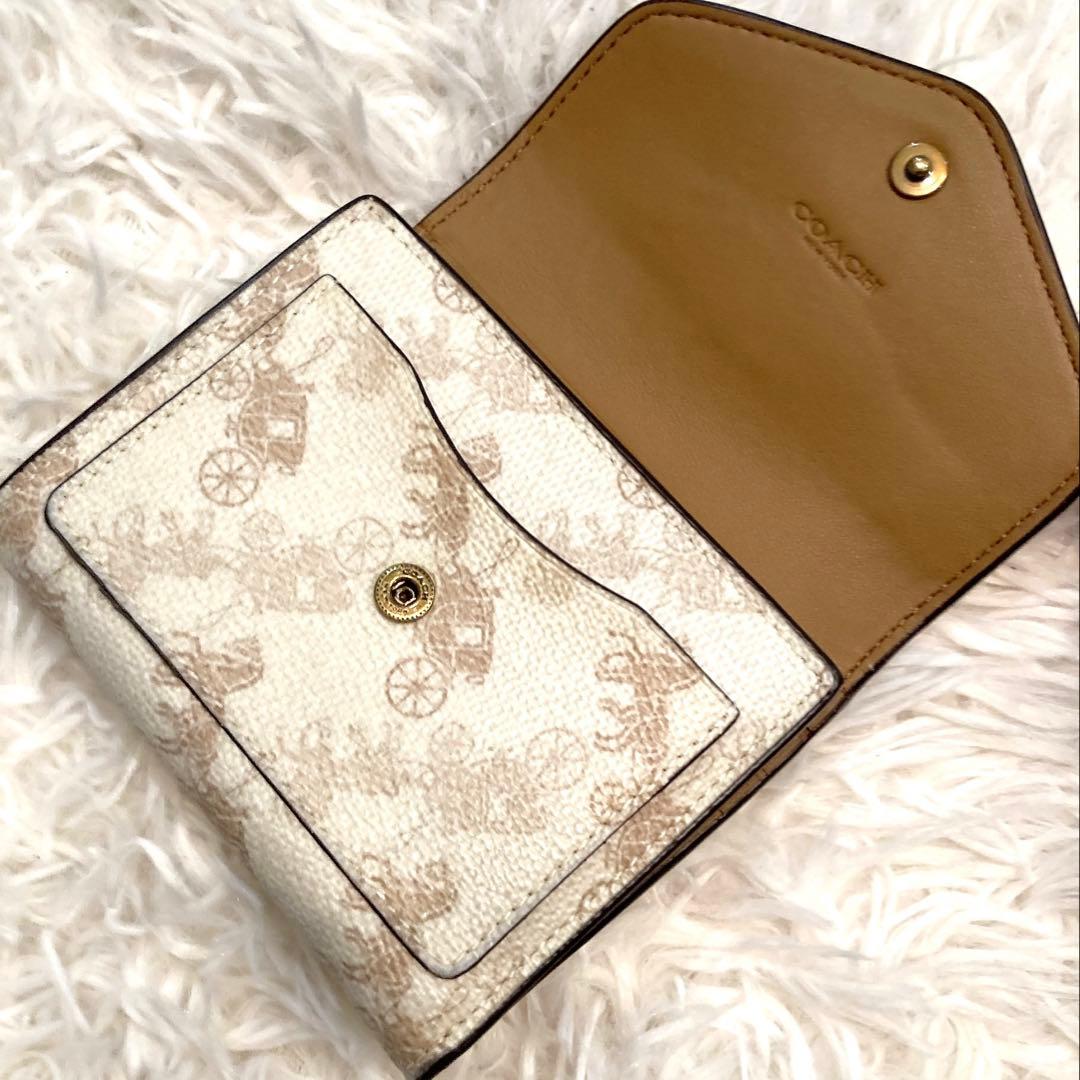 【美品】COACH スモール ウォレット ウィズ ホース アンド キャリッジ