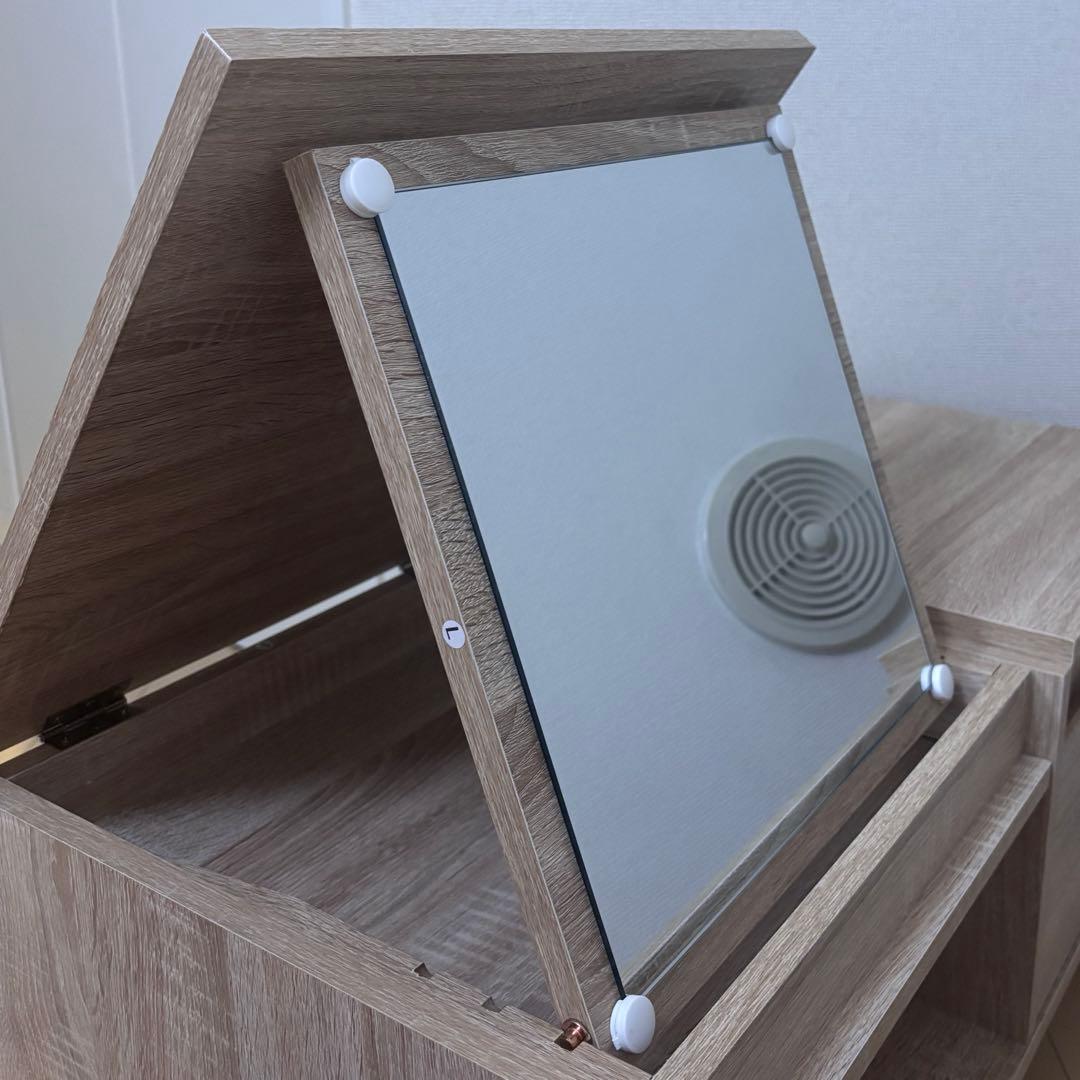 《完成品》LOWYA テーブルドレッサー　ロータイプ鏡台　収納