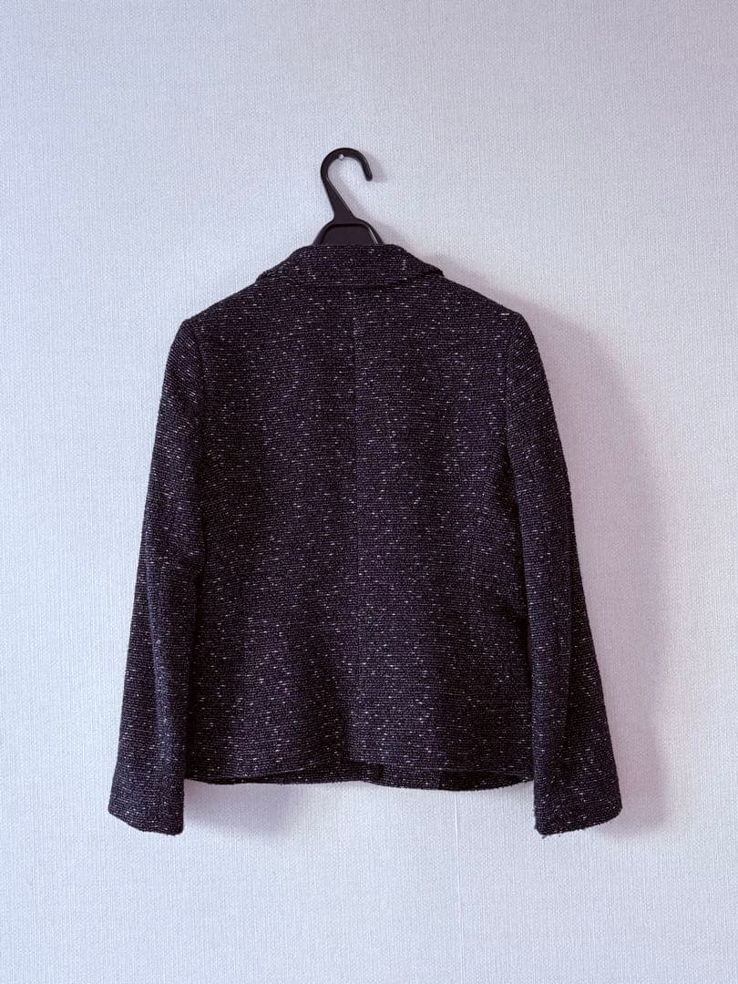 theory luxe テーラードジャケット ツイードジャケット ネイビー系