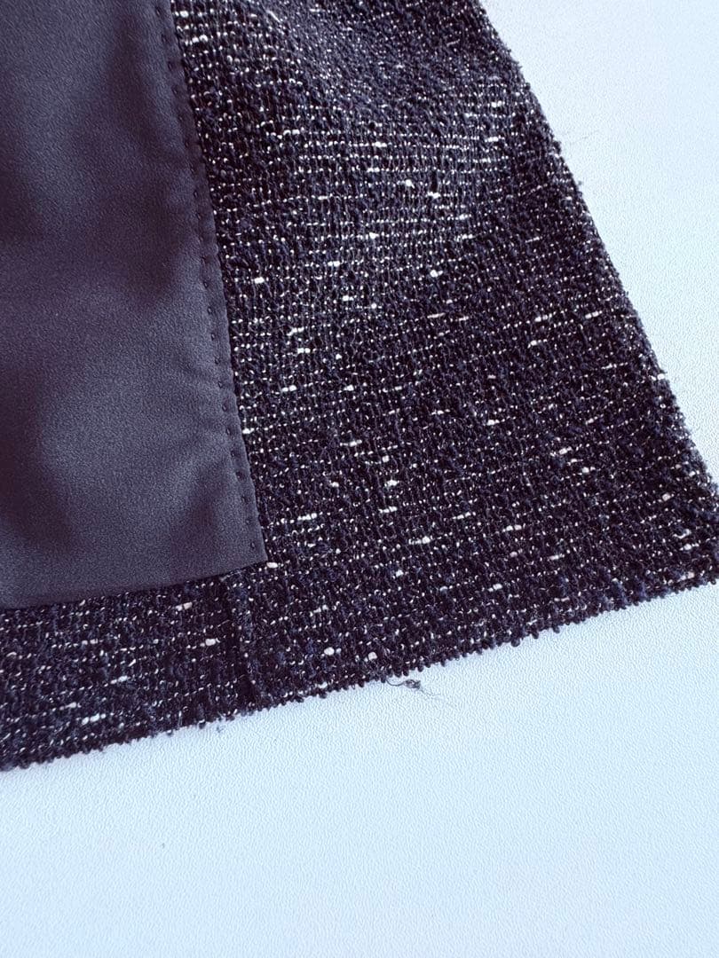 theory luxe テーラードジャケット ツイードジャケット ネイビー系