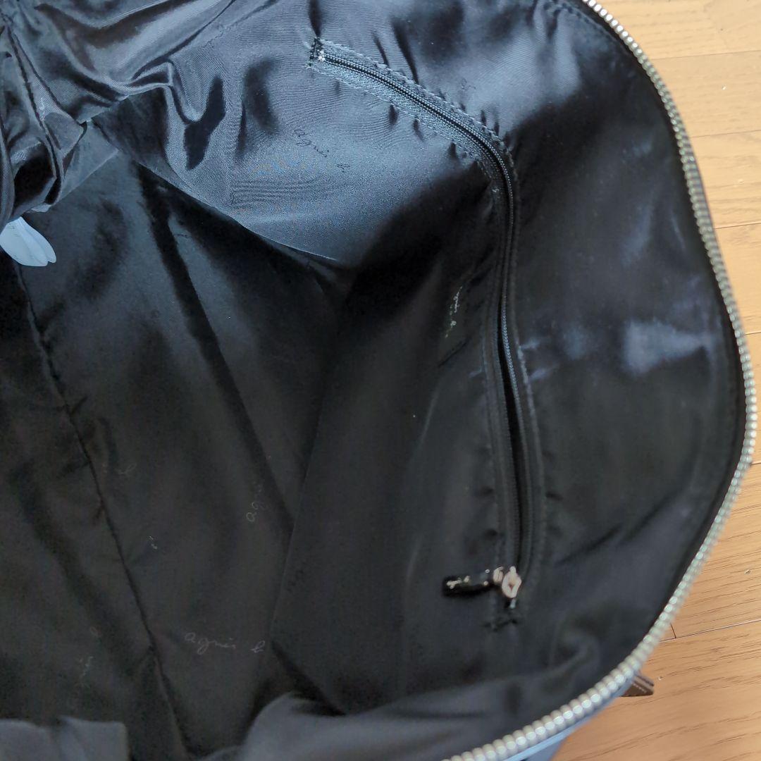 黒のナイロン80%牛革20%ボストンバッグ