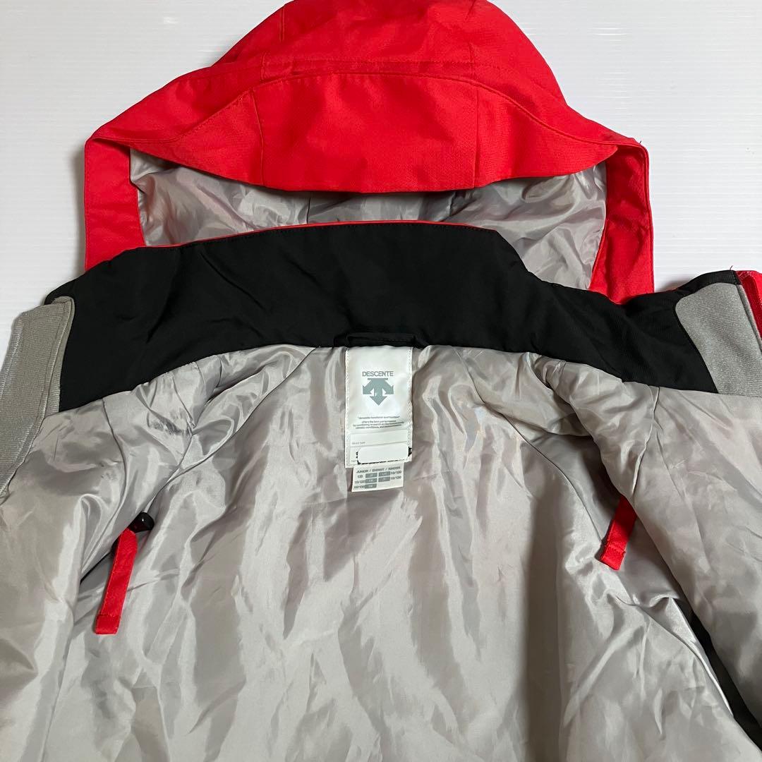 美品　DESCENTE デサント　キッズ　スキーウェア　２点セット　赤　130