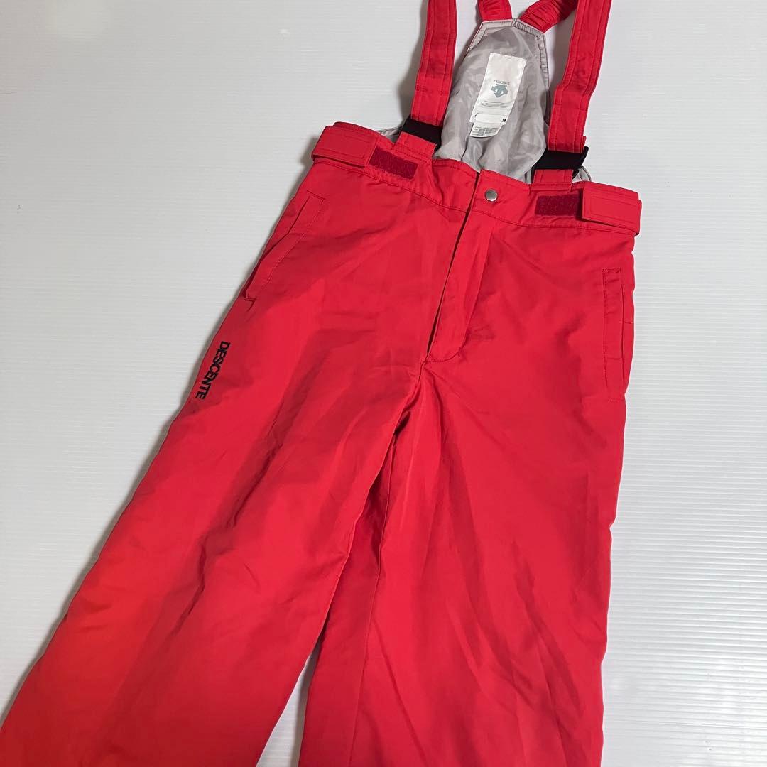 美品　DESCENTE デサント　キッズ　スキーウェア　２点セット　赤　130