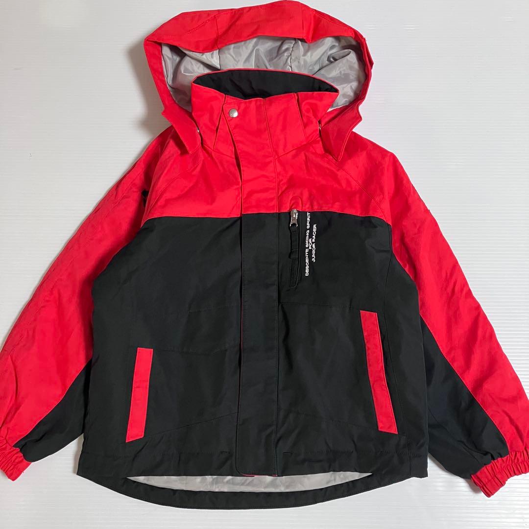 美品　DESCENTE デサント　キッズ　スキーウェア　２点セット　赤　130