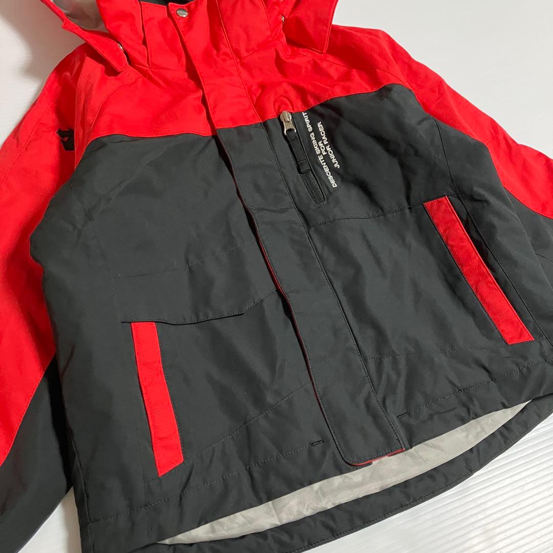 美品　DESCENTE デサント　キッズ　スキーウェア　２点セット　赤　130
