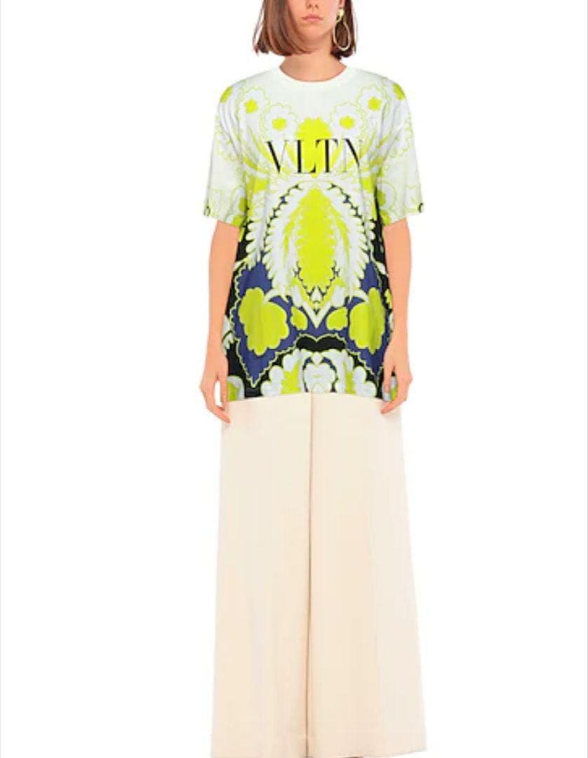 VALENTINO ヴァレンティノ総柄プリント ロゴTシャツ XS ユニセックス
