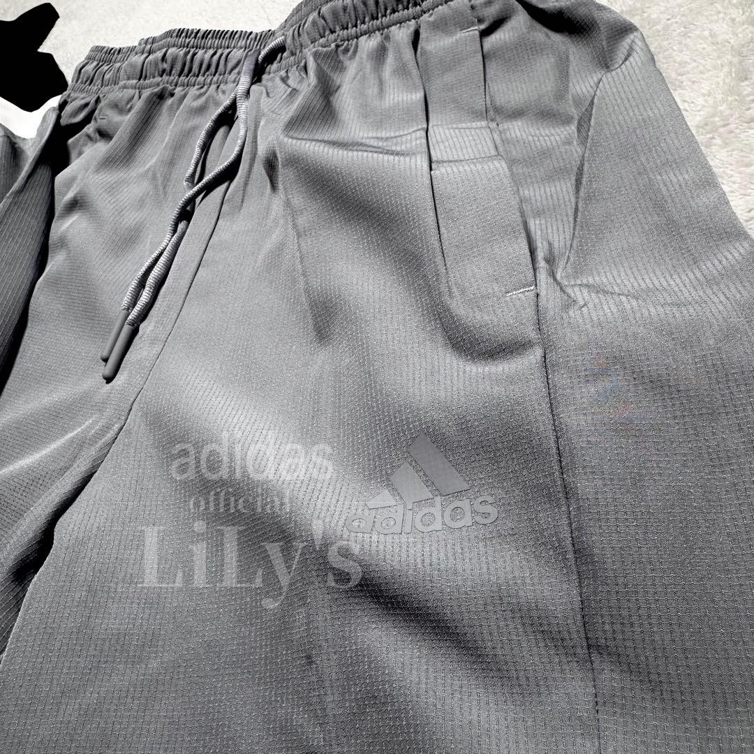 【ＸＬサイズ】adidas上下セットアップ　グレー　ブラック　ウーブン　ウインド