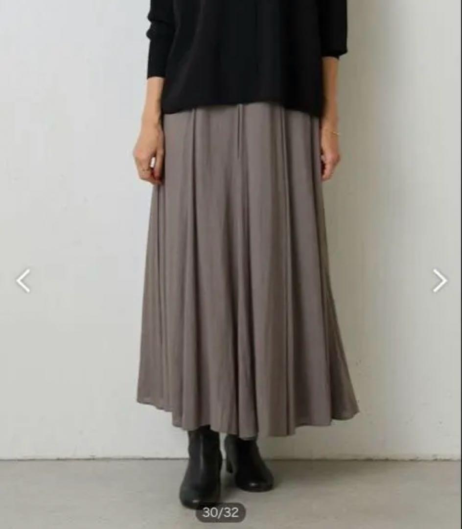 【新品未使用】BEARDSLEY サーキュラースカート モカ　サイズ0