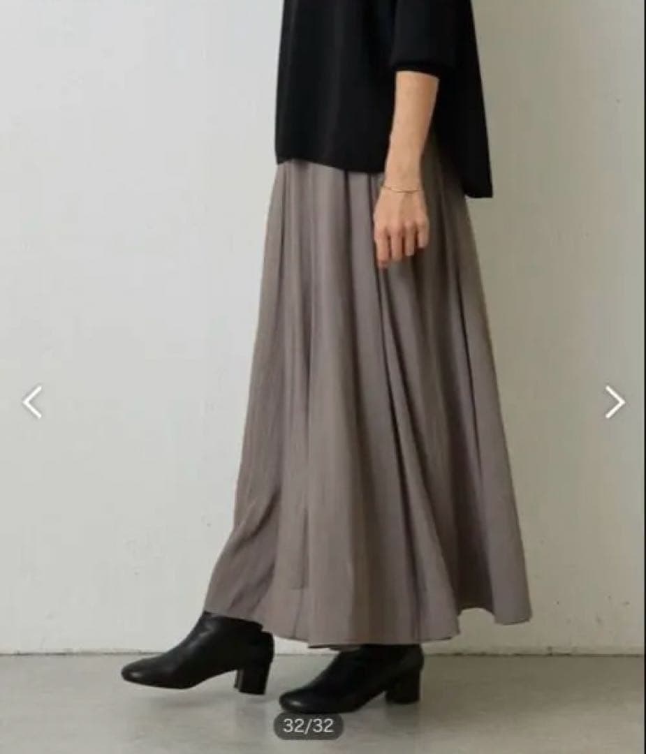 【新品未使用】BEARDSLEY サーキュラースカート モカ　サイズ0