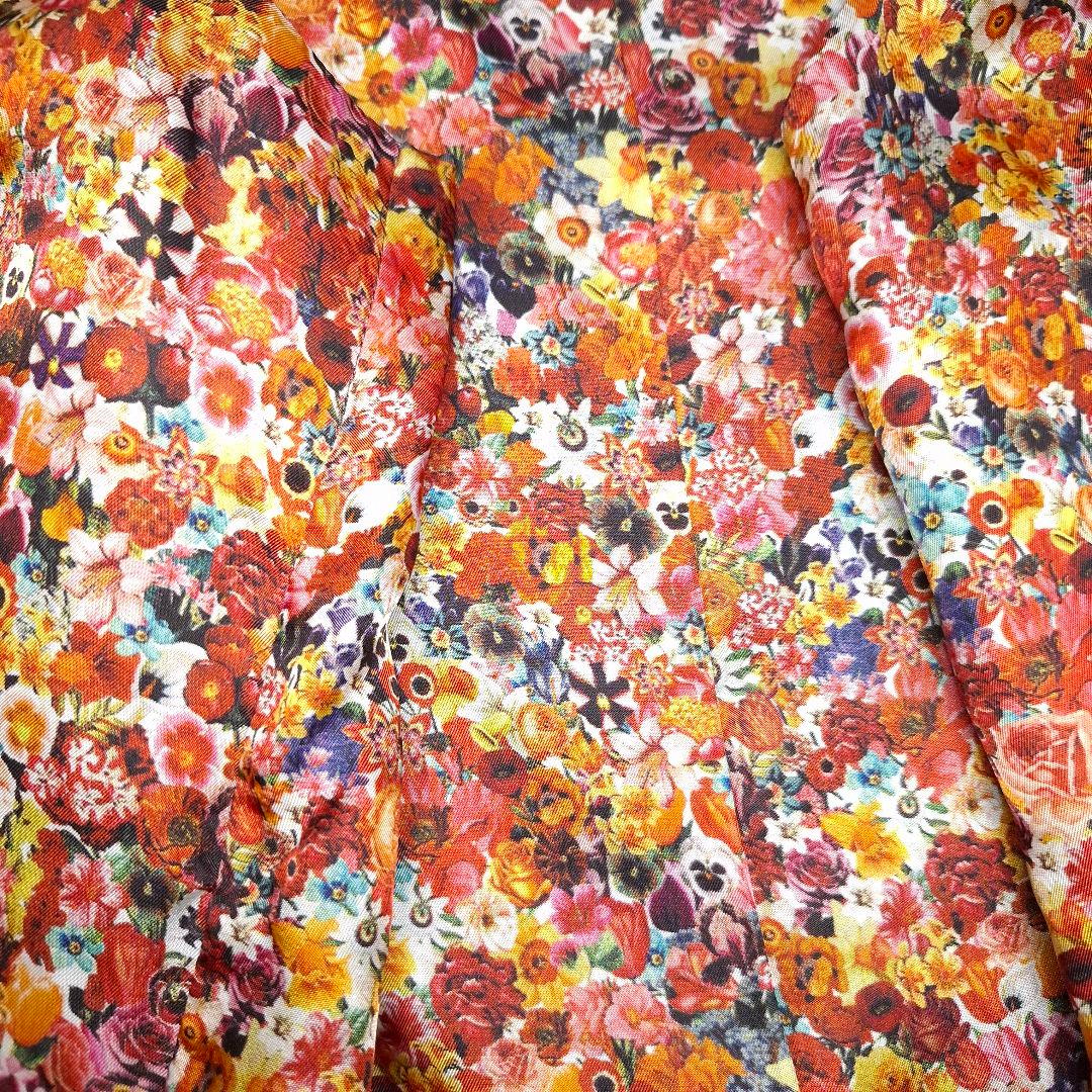 【美品】Paul Smith 花柄 チェック柄 ベスト グレー M