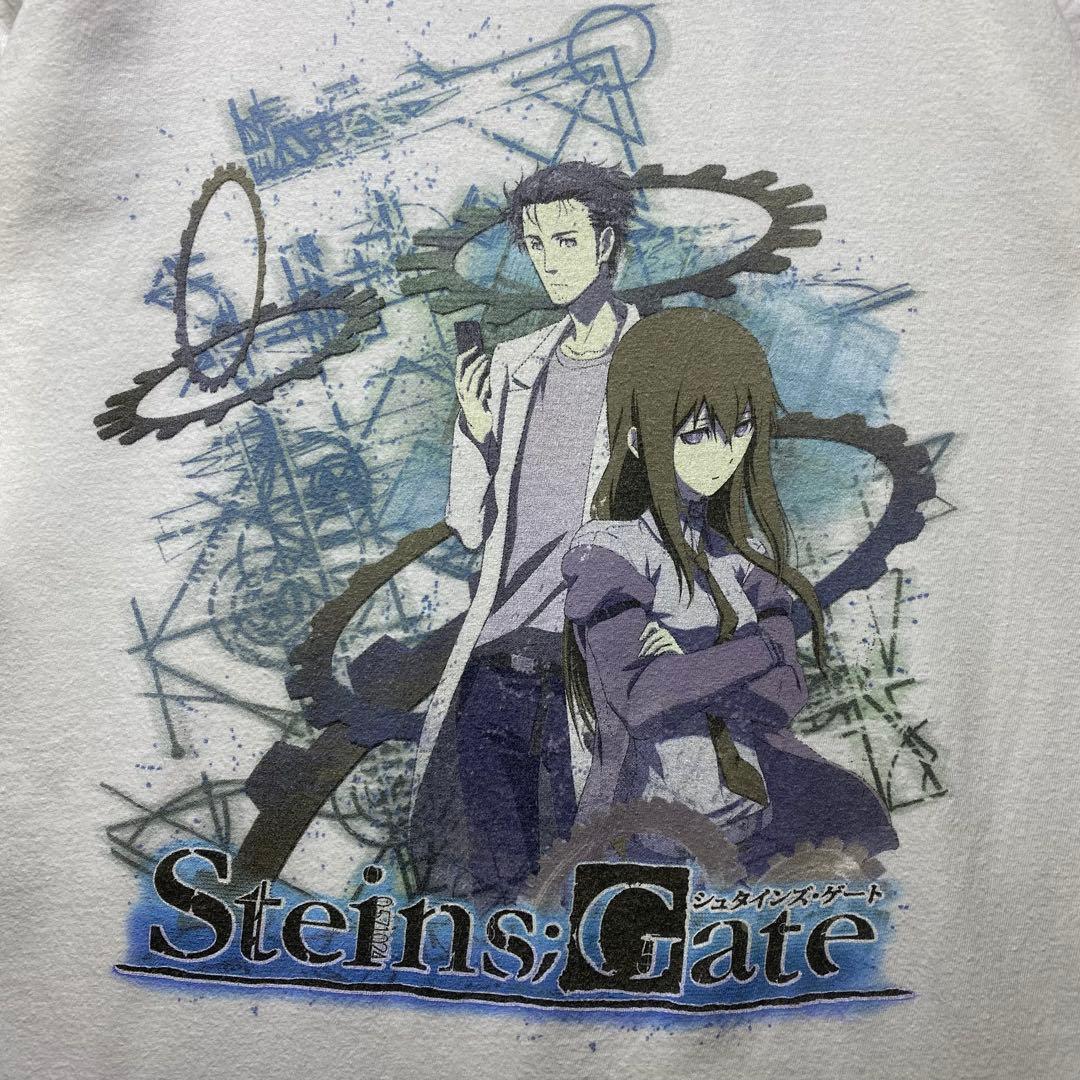 Steins;Gate アニメ Tシャツ ホワイト　映画　古着　人気　公式