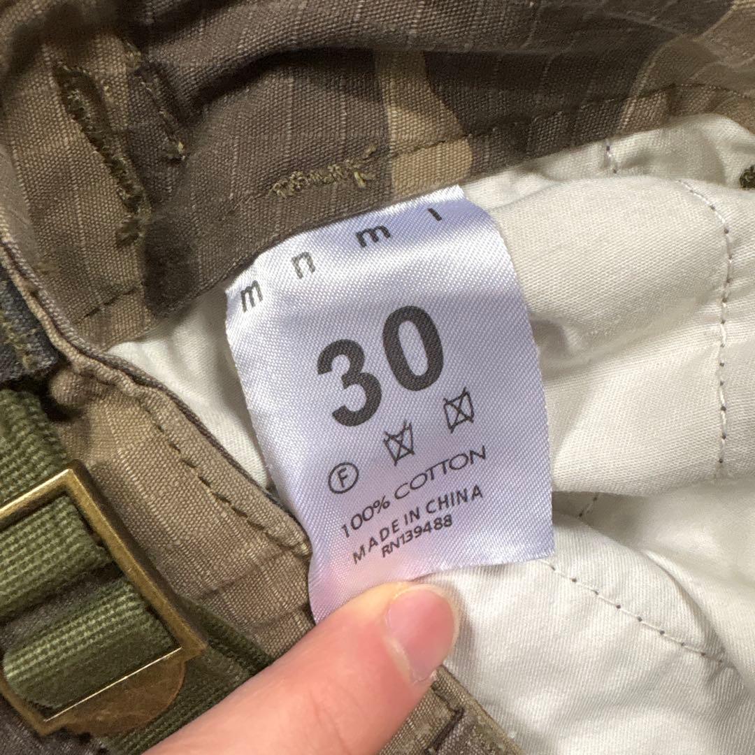 mnml 迷彩フレアパンツ