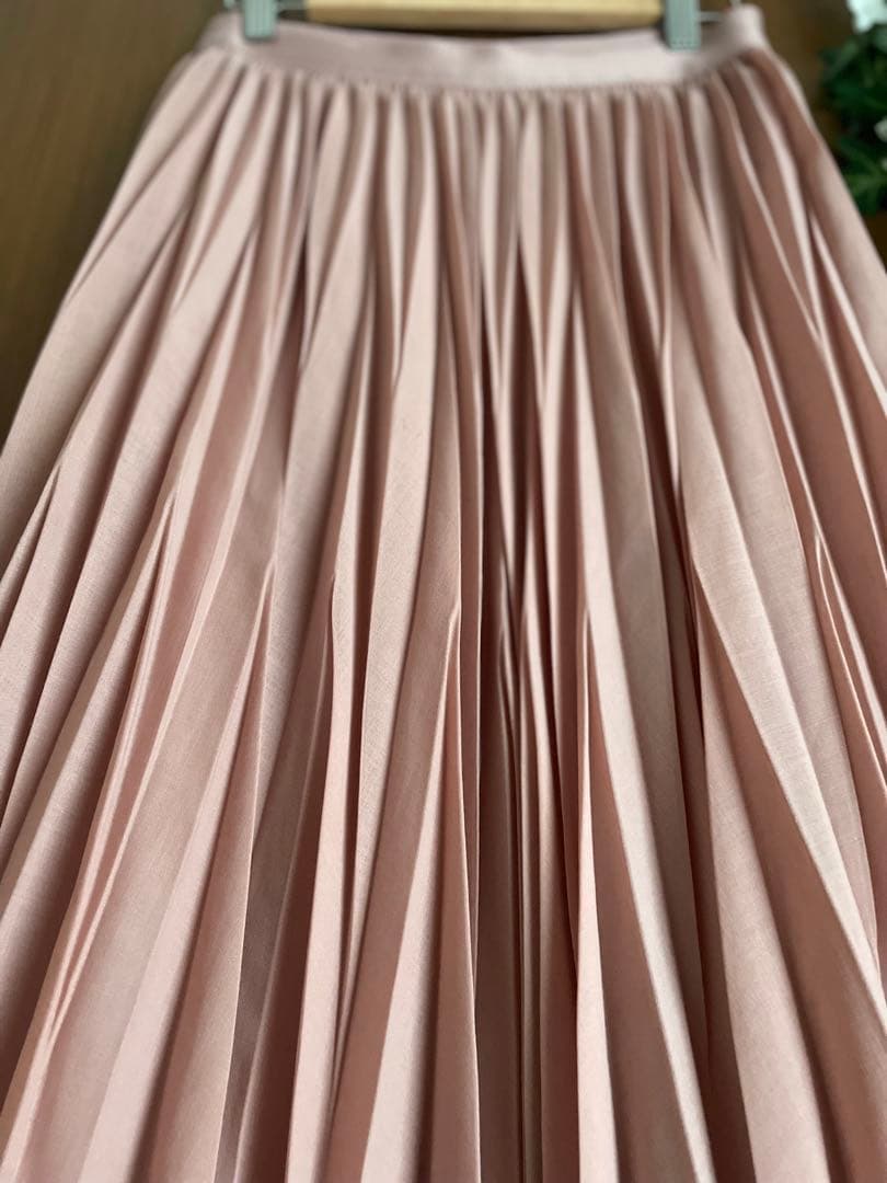 週末値下げ　ANAYI アナイ　淡桜色 ランダムプリーツ ロングスカート