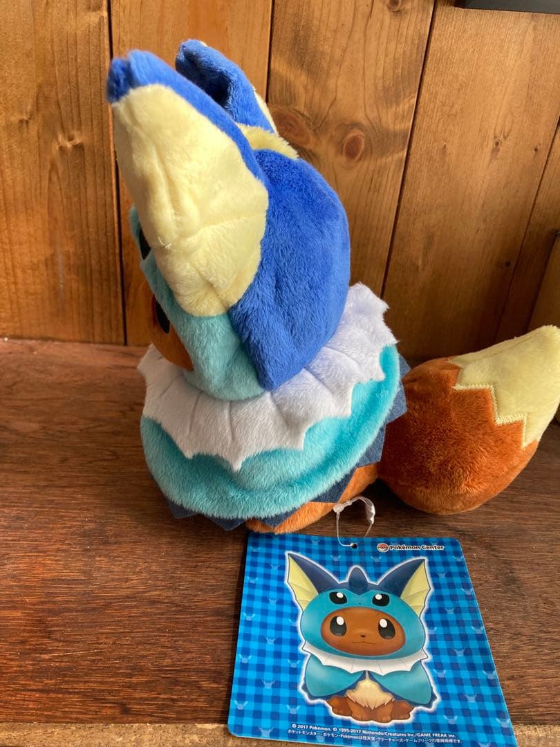 新品　イーブイ　シャワーズ　ポケモン　ぬいぐるみ　ポンチョシリーズ　レア