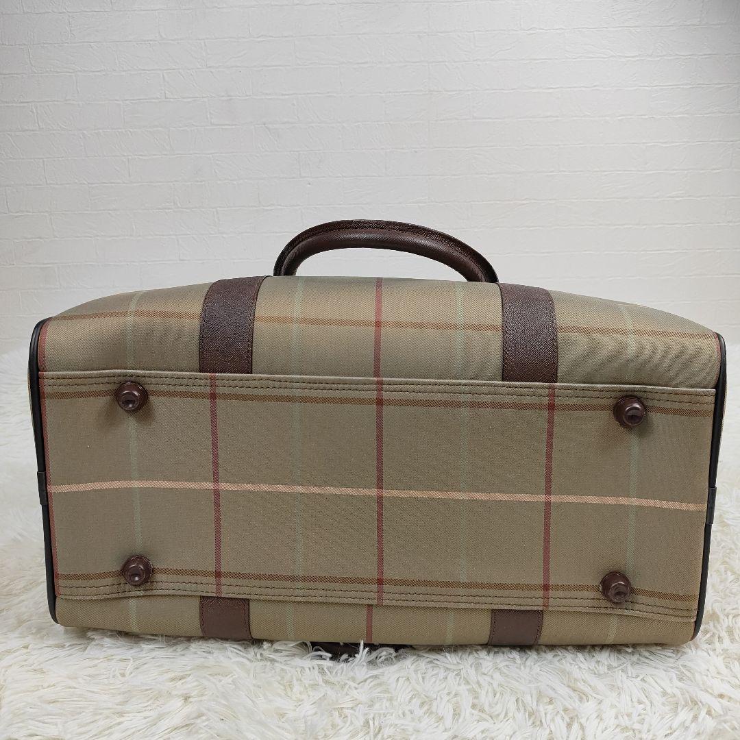 本日限定価格　BURBERRY　ボストンバッグ　キャンバス　レザー　ペンチェック