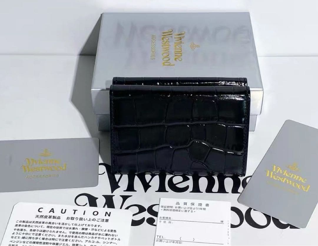 Vivienne Westwood 三つ折り財布 ブラック（#1134）