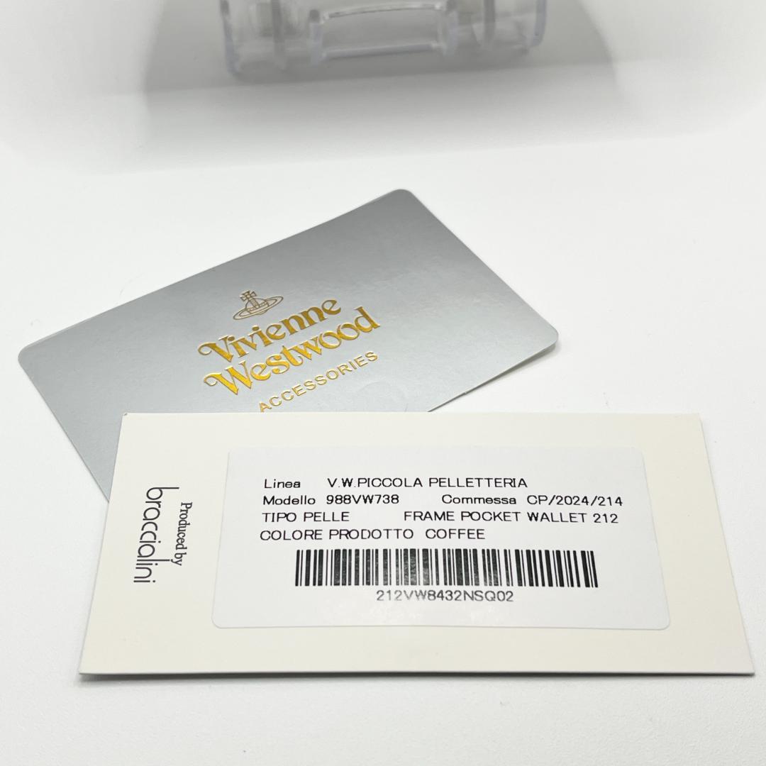 未使用 人気Vivienne Westwood 二つ折り 定番 茶 金 がま口